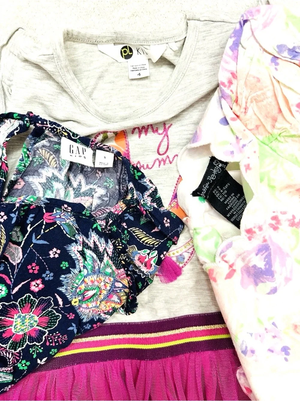 Cute Lot Girls Dresses Size 4T Years Gap, PL Kids Excellent Condition